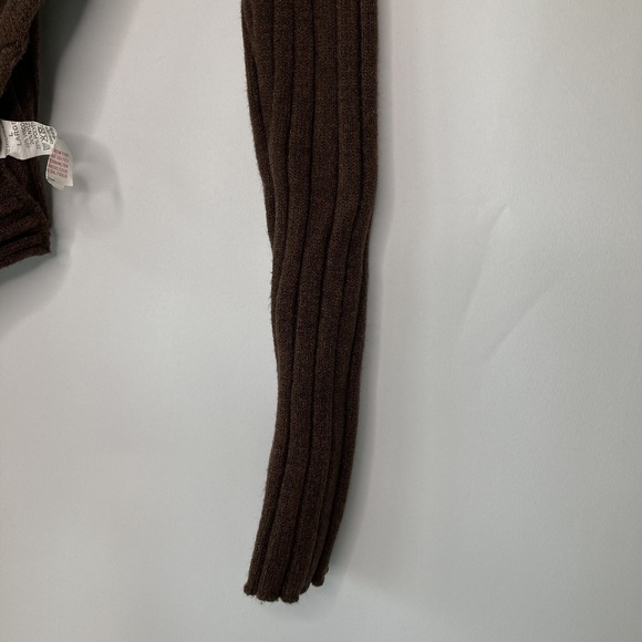 PrettyLittleThing Chocolate Knot Backless Ribbed Knitted Crop Top Size Large - Picture 4 of 9